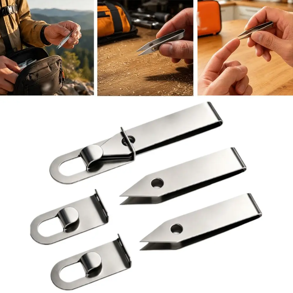 Portable Stainless Steel Tweezers Precision Multi-Function Outdoor Pick-Up Tool Lightweight Stainless Steel Precision Clip