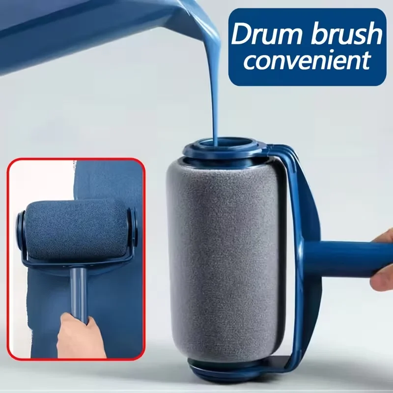 Easy Refill Paint Roller Brush Built in Storage Refillable for Painting Walls Ceilings Home Decor Tool Efficient