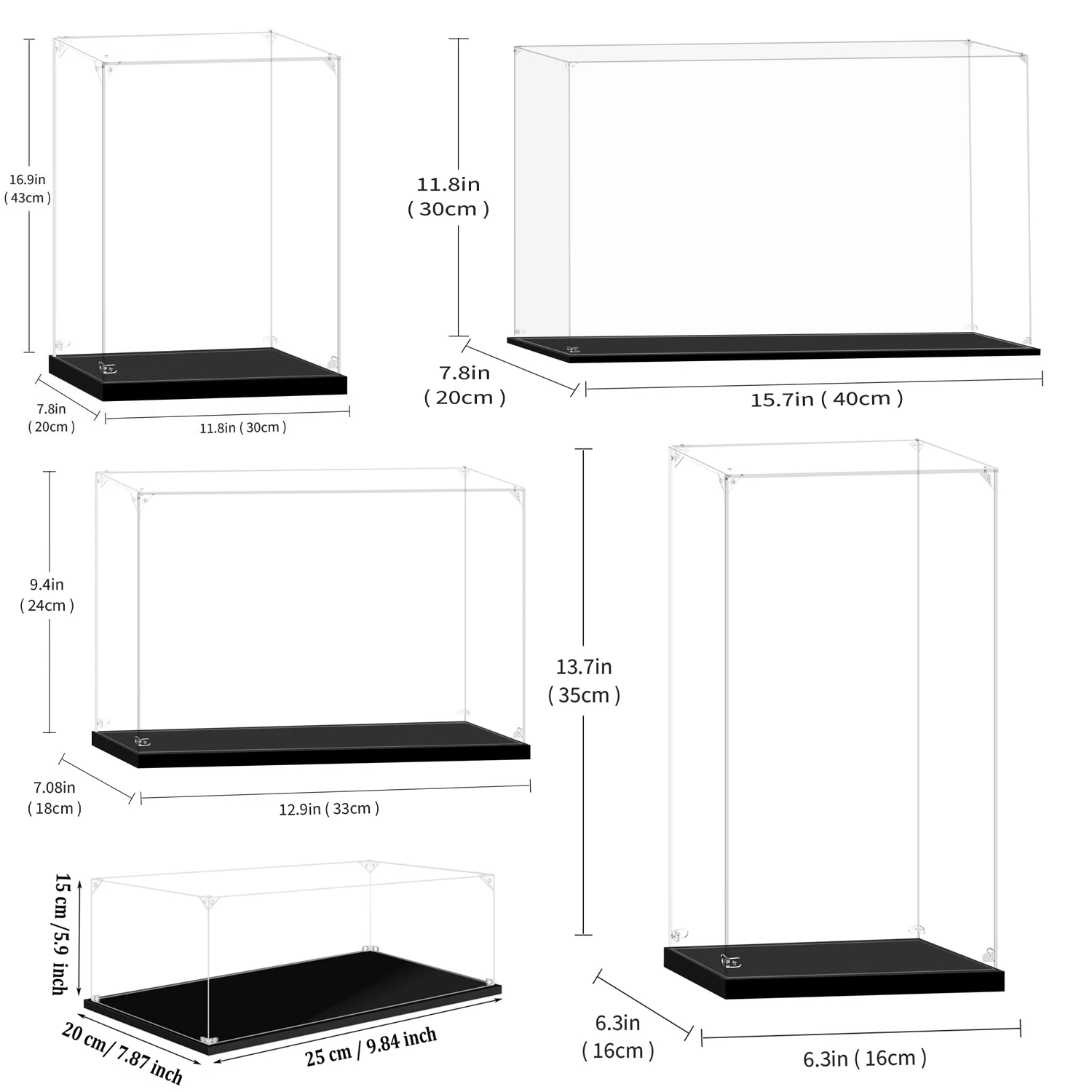 

150 Size Display Case for Collectibles Assemble Clear Acrylic Box for Display Action Figures Storage & Organizing Toys Model Car