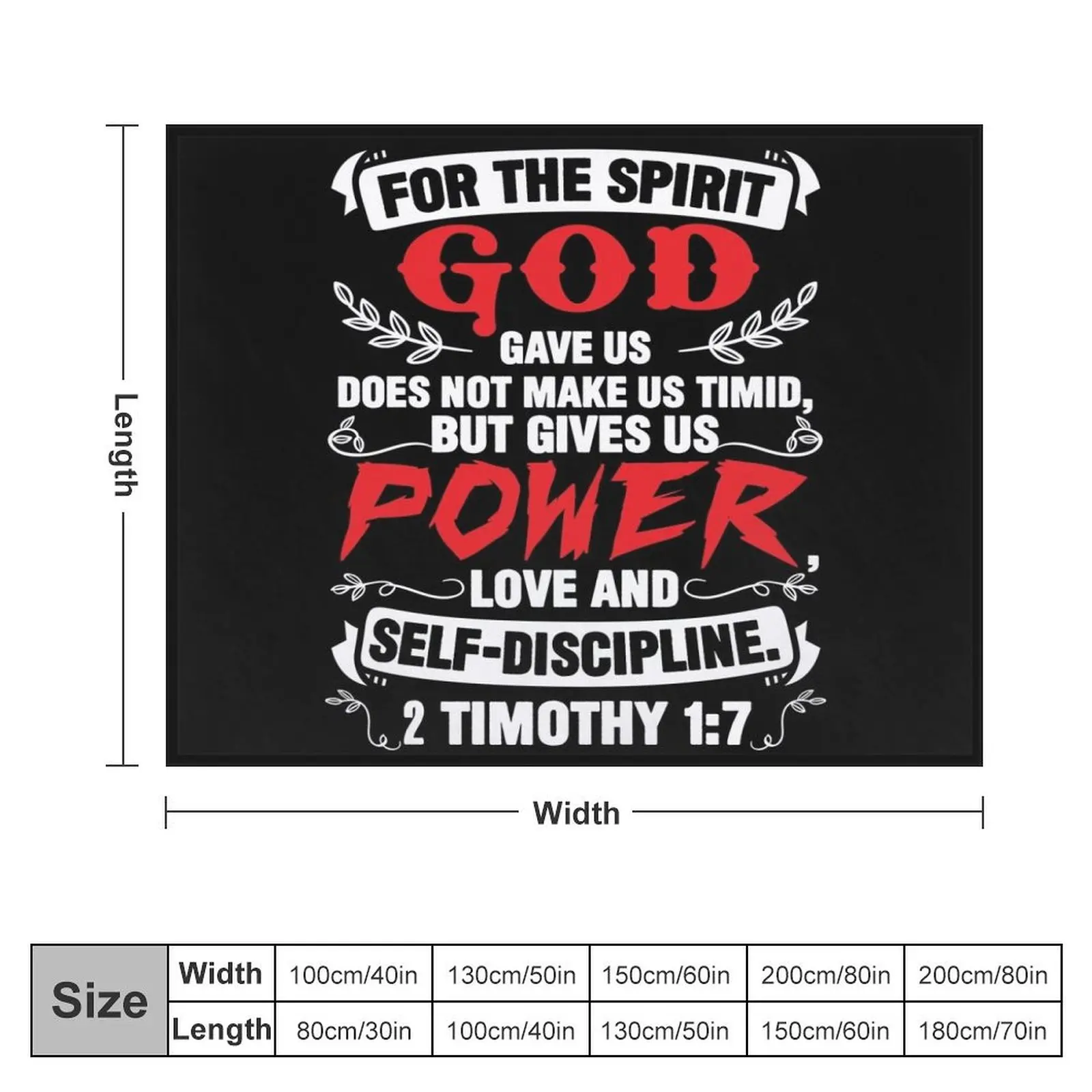 2 Timothy 1:7 Throw Blanket decorative manga Blankets