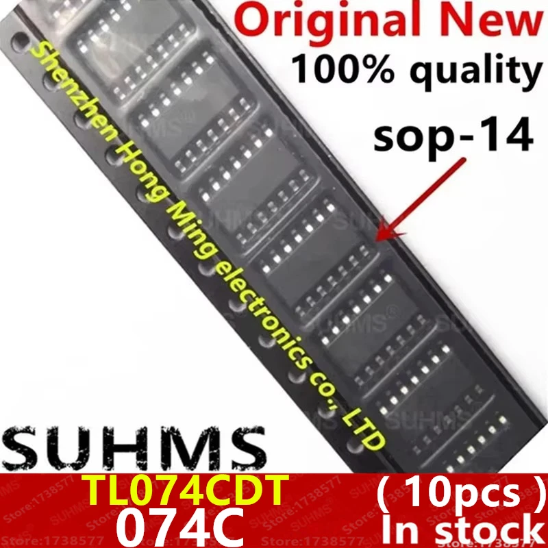(10 قطع) 100% جديد TL074CDT TL074C 074C sop-14 #1