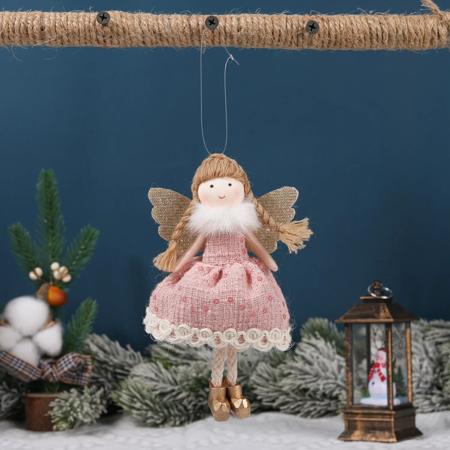 Peluche ange poupée arbre de noël pendentif décor noël ange fille poupée nouvel an enfants cadeau noël décor à la maison Navidad