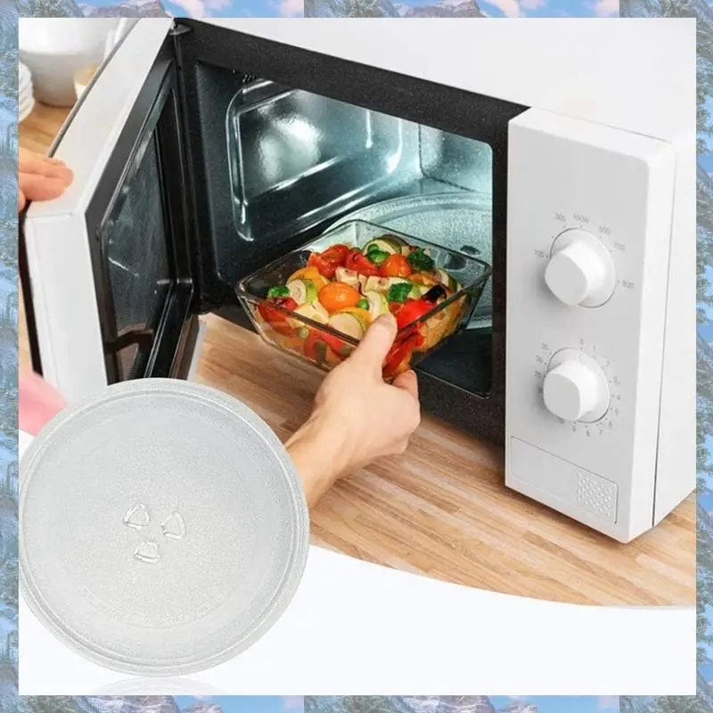 

Flash Trend 2X Microwave Plate Spare Microwave Dish Durable Universal Microwave Turntable Glass Plate Round Replacement Plate