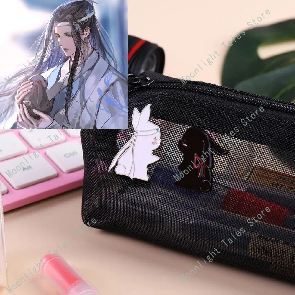 Mo Dao Zu Shi Brooch Cute Cartoon Bunny Alloy Badge Wei Wuxian Lan Wangji Chen Qianling Wangxian Couple Rabbit Pin Accessories