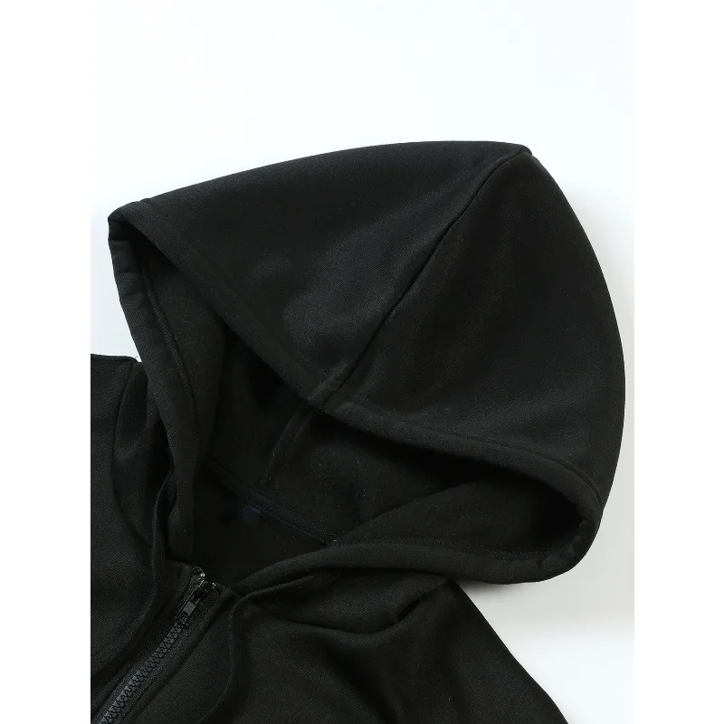 Novo outono e inverno disney moda zíper hoodie requintado princesa impressão confortável solto de manga comprida moletom feminino