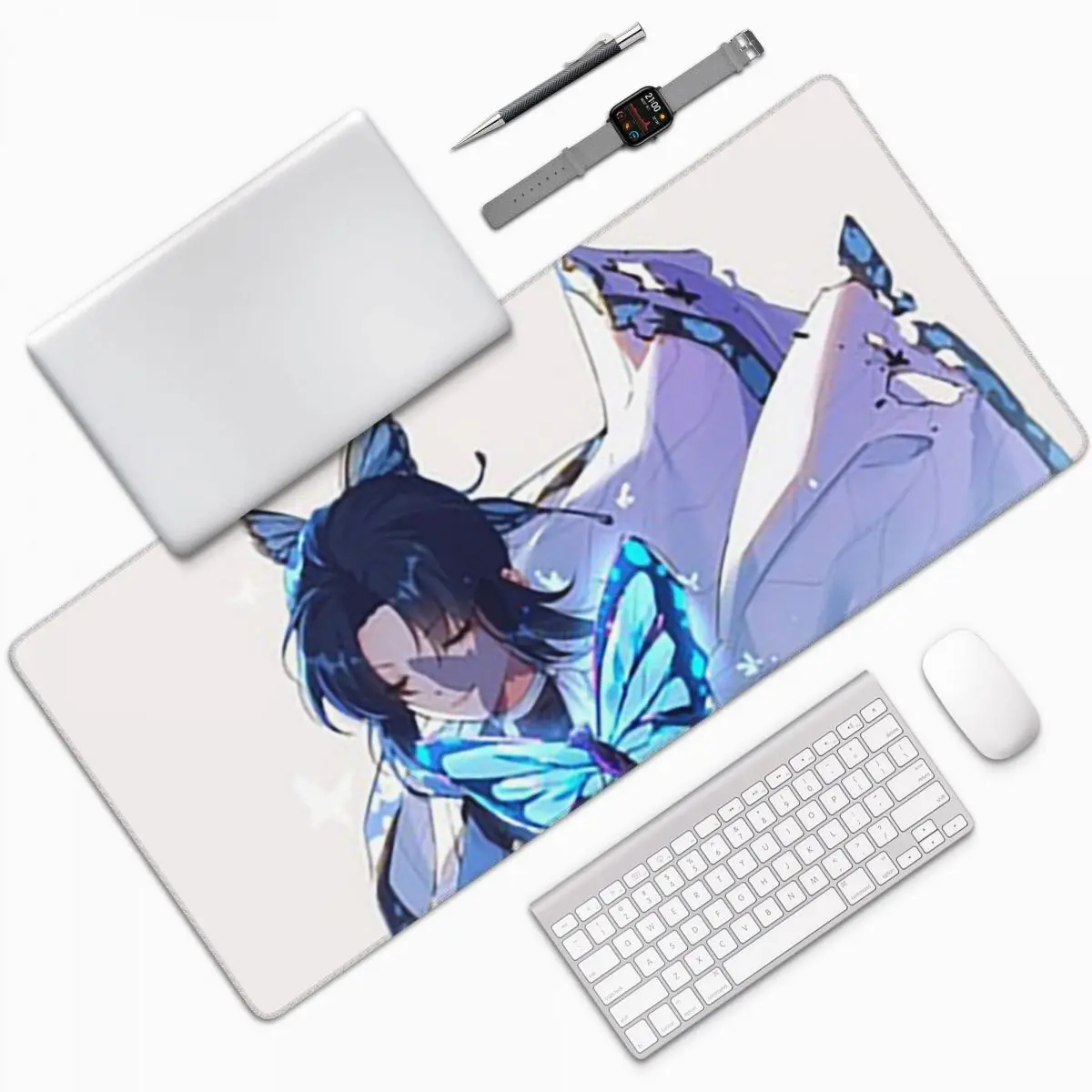 

Kochou Shinobu большой коврик для мыши, компьютерная клавиатура, коврик для мыши, геймерский коврик для ноутбука, офисные аксессуары, настольные коврики