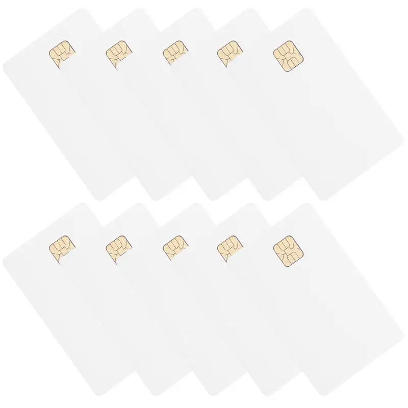 10 Pcs White Card With Chip Access Control System Ic Card For Hotel Blank Intelligent White Credit Clone Cards Chips Big Truck