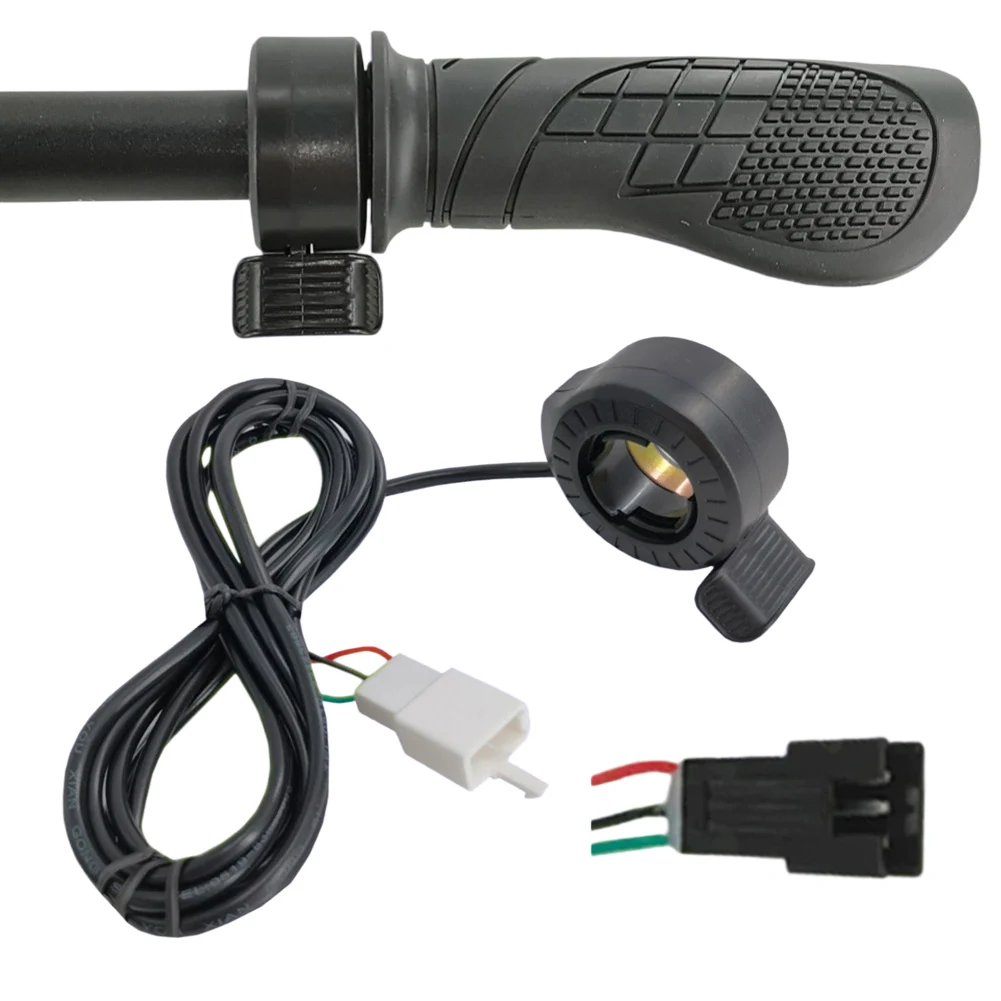 

Дроссельная заслонка для электрического велосипеда, 3-контактный регулятор скорости, ручка для большого пальца электрического скутера, 2,8 3-контактный разъем SM для электрического скутера, Ebike