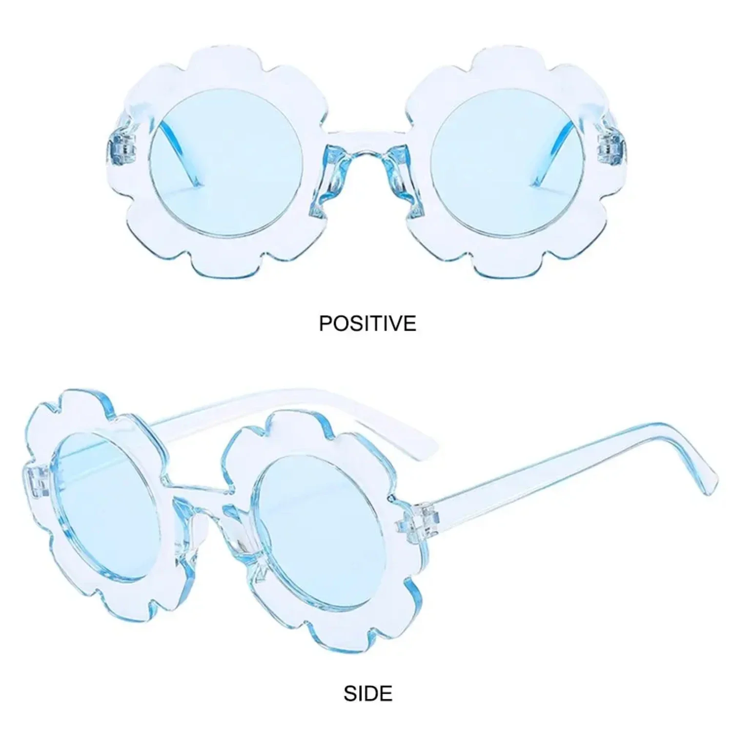 Colorful  Sunflower Sunglasses Vintage Round Frame Children Flower Sun Glasses Shades  Girls