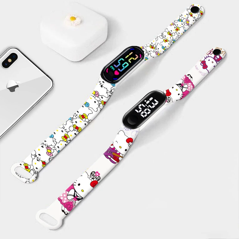 Opaska do zegarka Sanrio Hello Kitty dla Mi Band 7 6 5 4 3 bransoletka Xiaomi Mi Band 5 4 pasek wymienny sportowy pasek opaska na Mi Band 8