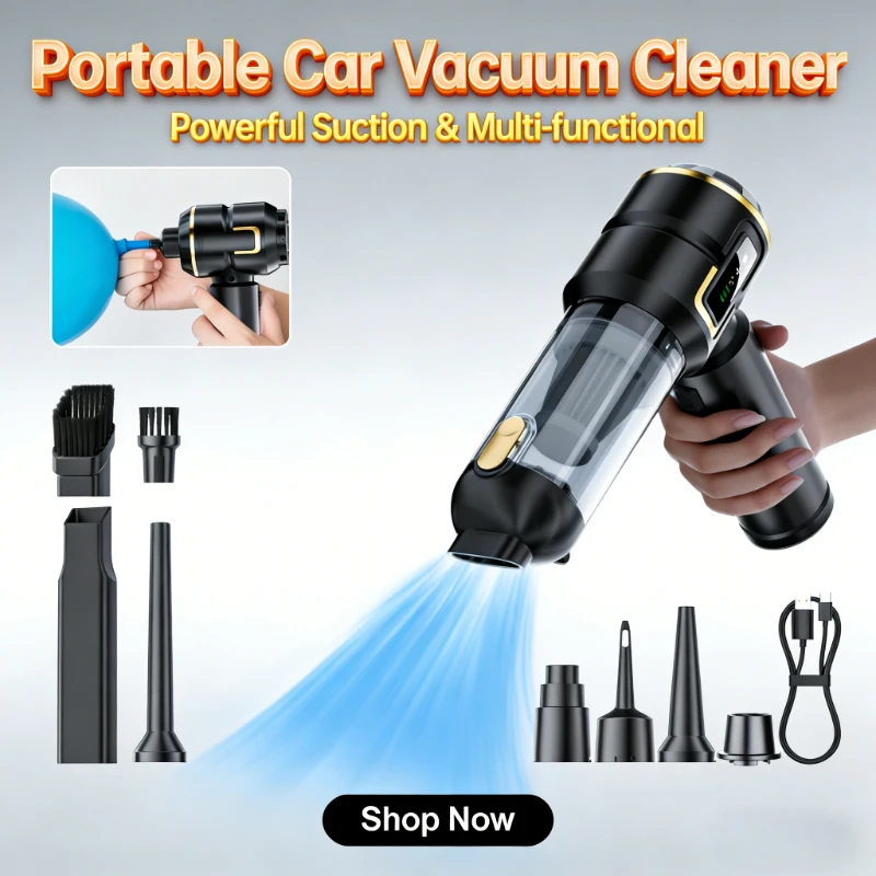 

Мини-пылесос для автомобиля с мощным всасыванием 998000PA, беспроводной, портативный, ручной пылесос для автомобиля