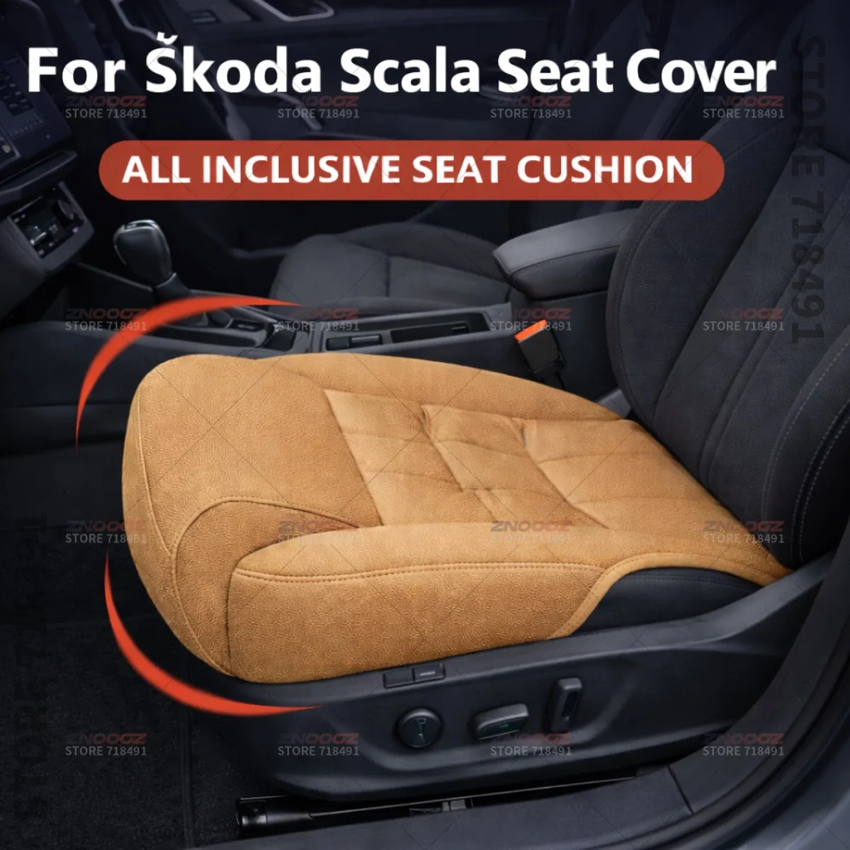 

Подушка-удлинитель для автомобильного сиденья с поддержкой для ног, из пены с эффектом памяти, аксессуар для интерьера автомобиля Škoda Scala