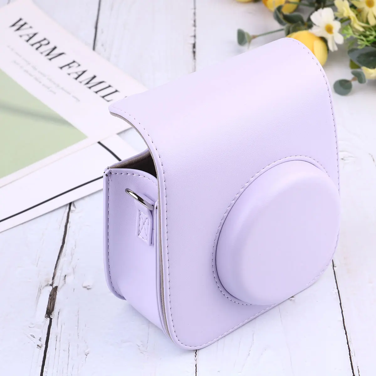 

Cute Camera Bag For Mini 11 Pu Crossbody Shoulder Bag Dustproof Scratch Resistant Beach Daily Use Purple