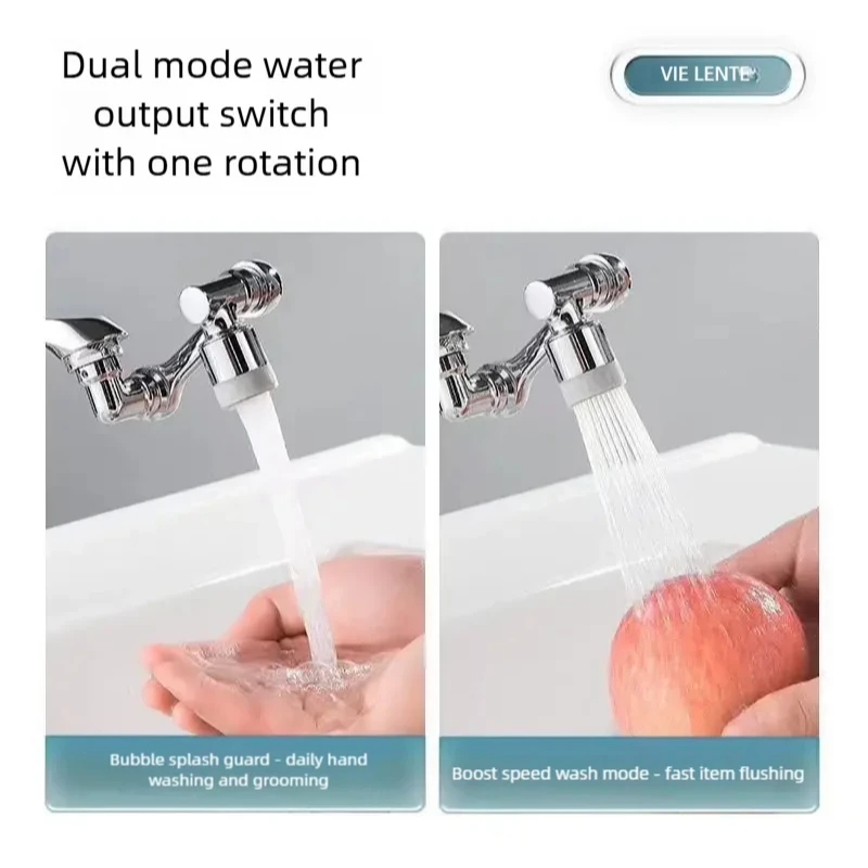 New Universal Rotation Extender Faucet Aerator Plastic Splash Filter Kitchen Tap Washbasin Faucets Bubbler Nozzle Robotic Arm image 3