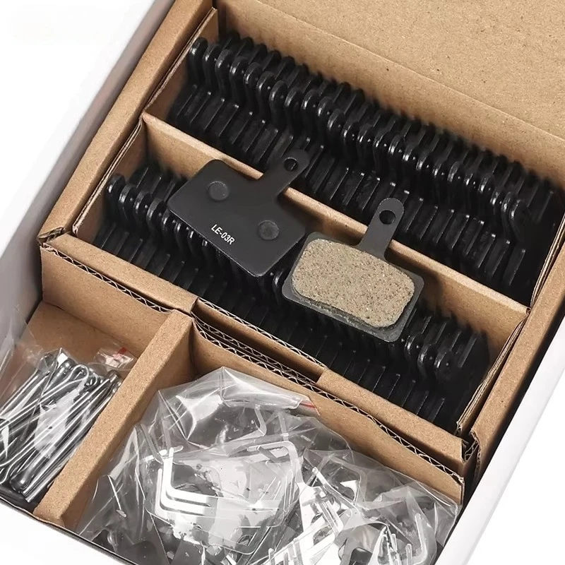 Semi-Metallic Ceramic Resin Disc Brake Pads 25 Pairs Box Fit MT200 XT ZOOM Mountain Road Bike Brake Repair Accessories