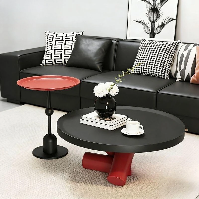 Simple living room household carbon steel dopamine high-end coffee table