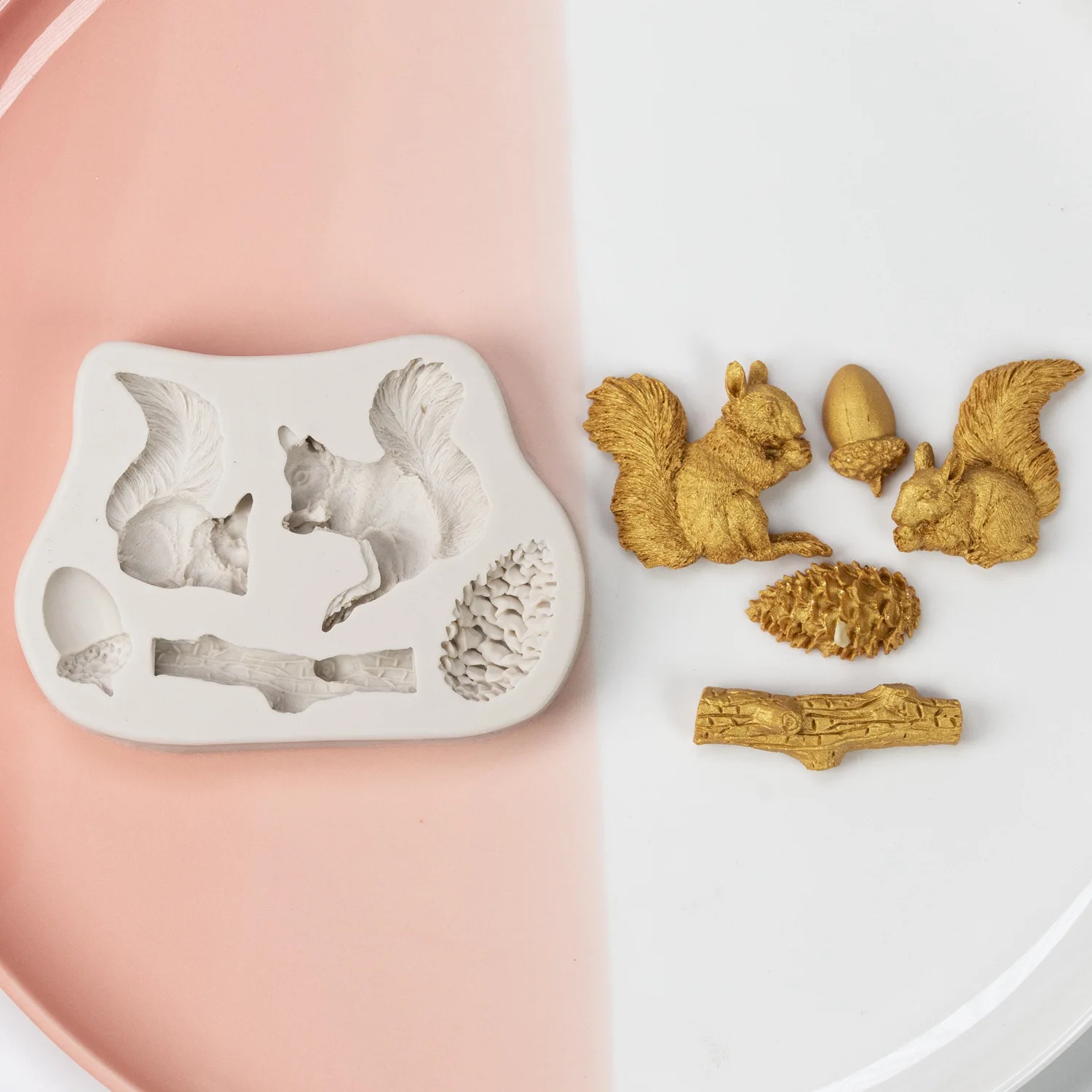 Squirrel Modeling Silicone Mold Kitchen DIY Cake Baking Decoration Fudge Cookie Tools Chocolate Mold Forest Animal Series Mould