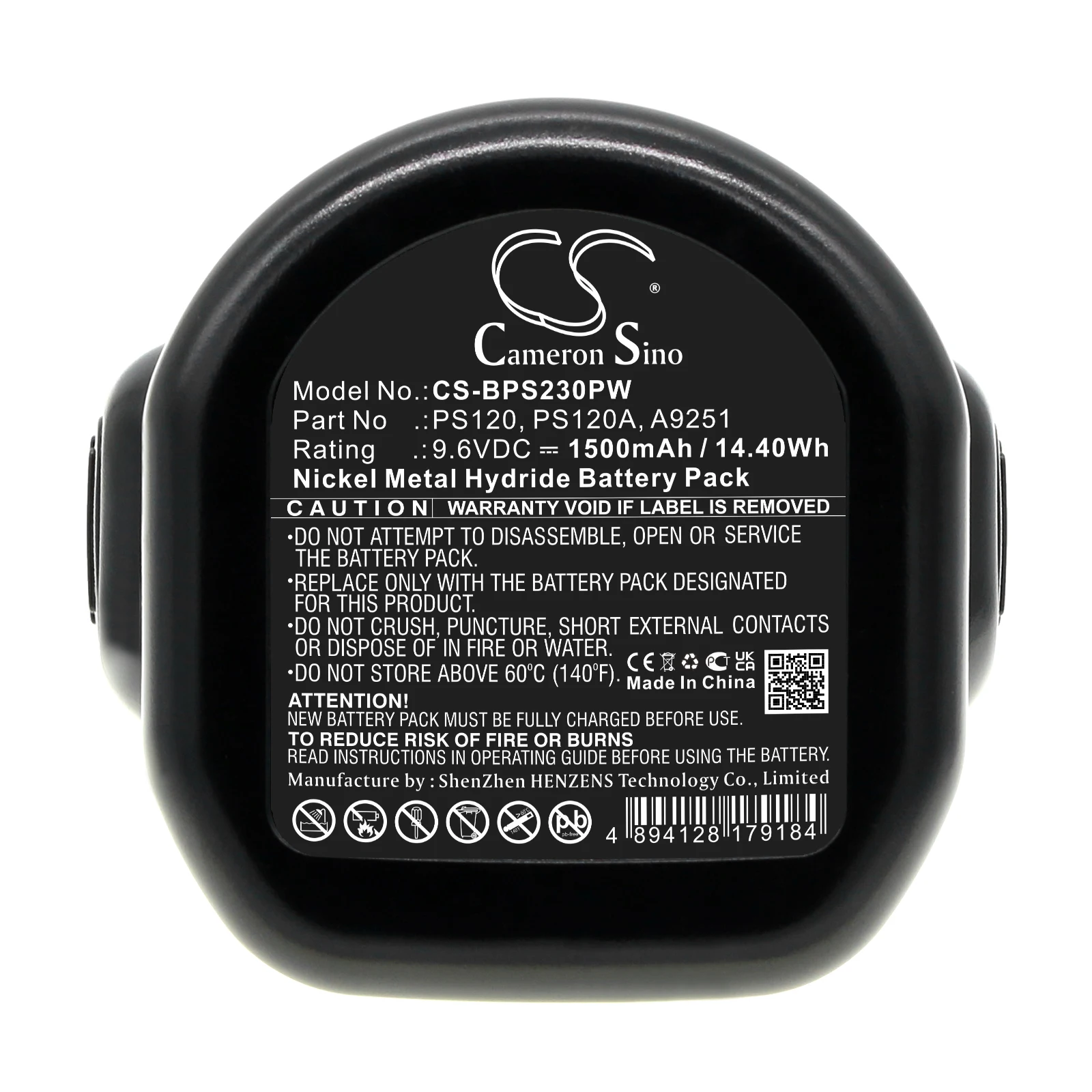 Power Tools Battery 9.6V 1500mAh A9251