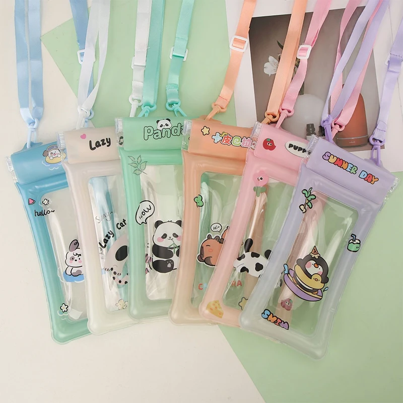 사랑스러운 카피바라 방수 폰 파우치 7.2인치 범용 만화 에어백 보호대