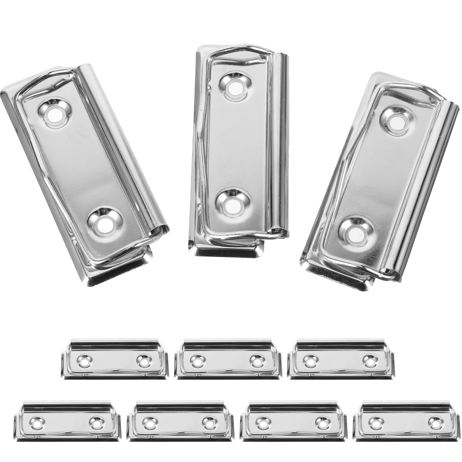 

10pcs Metal Writing Board Clamps 7cm Small Clipboards Clips for Office Study Silver Menu Fixing Notice Board