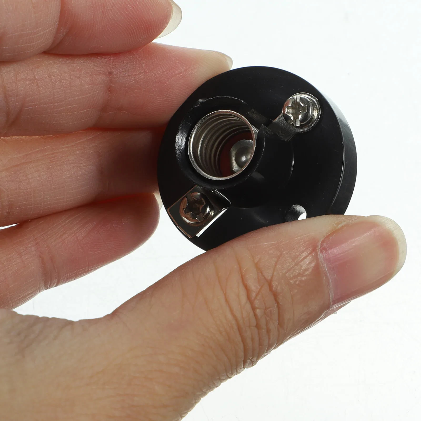 

5pcs Socket Light Bulb Holder Short Hair Screw Lamp Base Metal Parts for Lamps Home Commercial Electrical