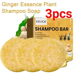 3PCS Ginger Polygonum Soap Shampoo Soap Cold Processed Soap Hair Shampoo Bar Pure Plant Hair Shampoos Hair Care