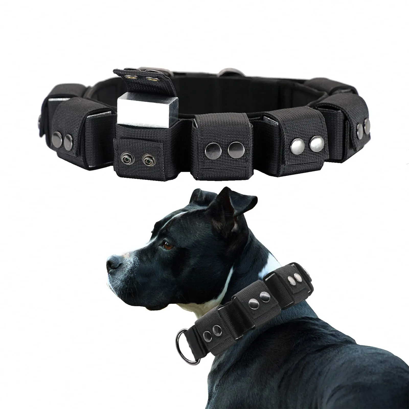 Tactical Dog Collar For Large Dogs Pulling Best Training Dog Collars Free Weights/Building Muscle/Improving Strength 1.5\