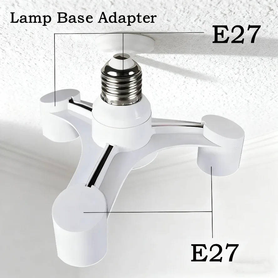 3 in 1 E27 To E27 Extended LED Lamp Bulbs Socket Splitter Adapter Holder Photo Studio Pendant Lamp Adapter Lamp Holder 85-265V