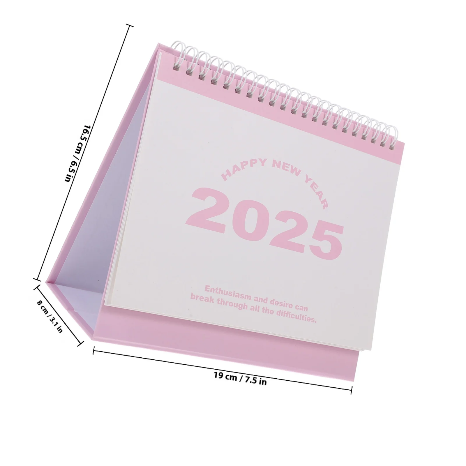 2025 Desk Calendar Small Aesthetic Flip Planner Firm Paper Binding Easy Page Turning Functional Monthly Calendar for Home Office