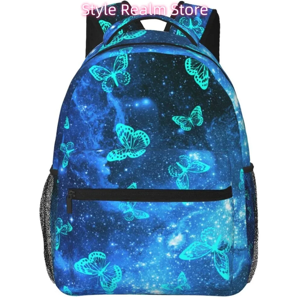 

Fantasy Butterfly Lightweight Laptop Backpack Lightweight Multipurpose Travel Casual Daypack Unisex College Backapcks for Men Wo