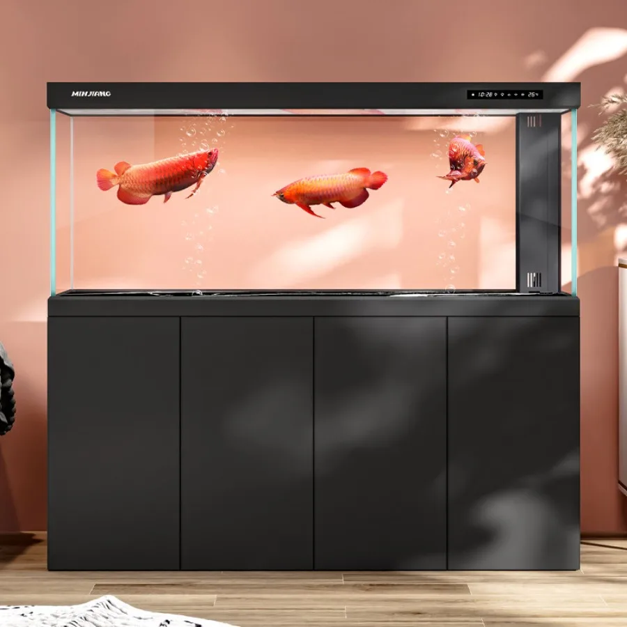 Eco-friendly Self Maintaining Aquariu Silent Glass Reception Desks Smart Integrated Circulating Ffice Furniture Военное ДелоLJ40