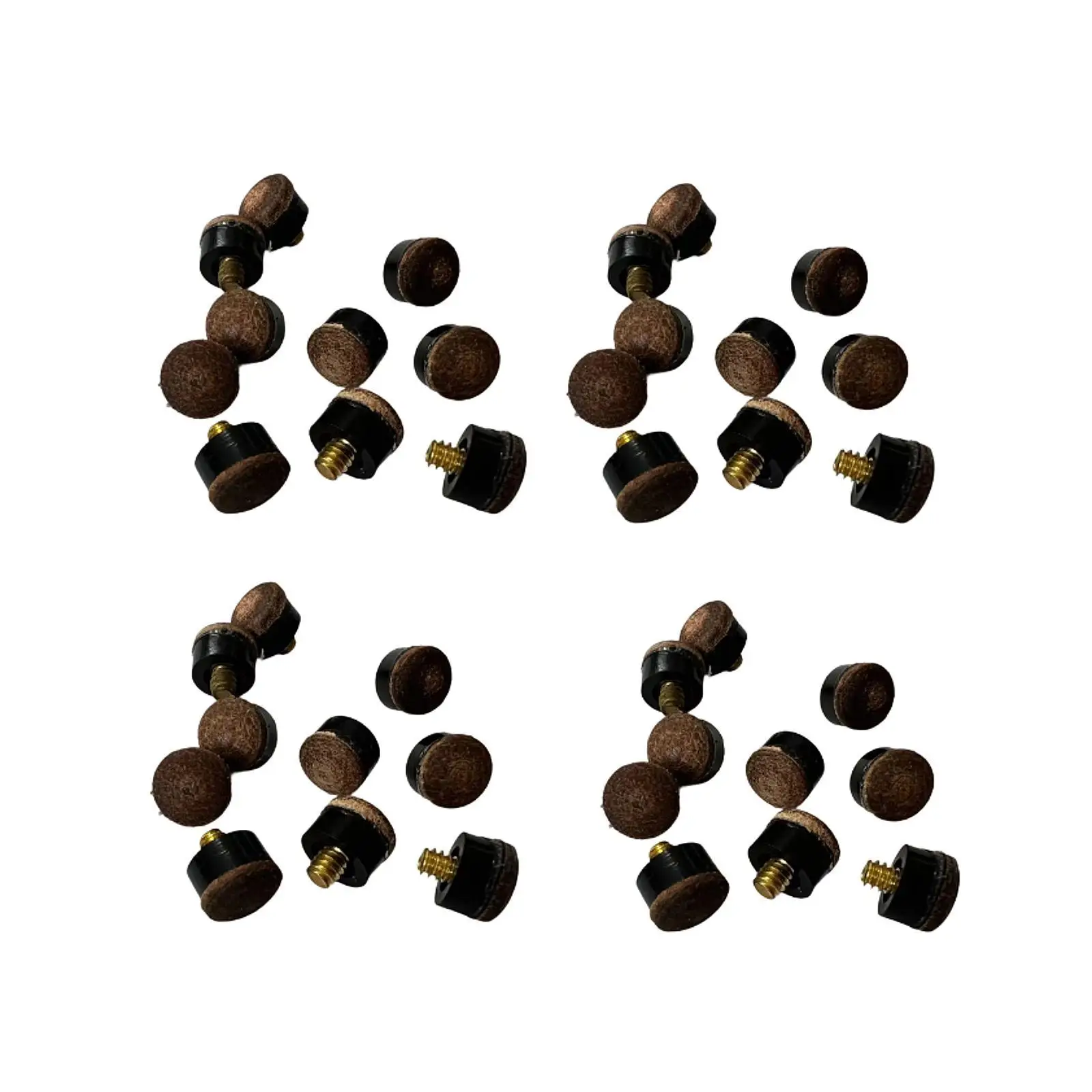 10x Biljartkeus Tips Biljart Spel Repareren Benodigdheden Biljart Accessoires Draagbare Pool Stick Tips voor Poolkeus en Snooker