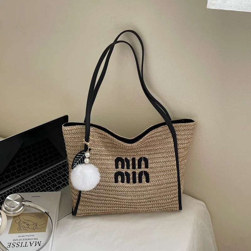 

‌2025 New Straw Tote Bag for Women Large Capacity Underarm Shoulder Bag Eco-friendly Casual Boho Beach Bag