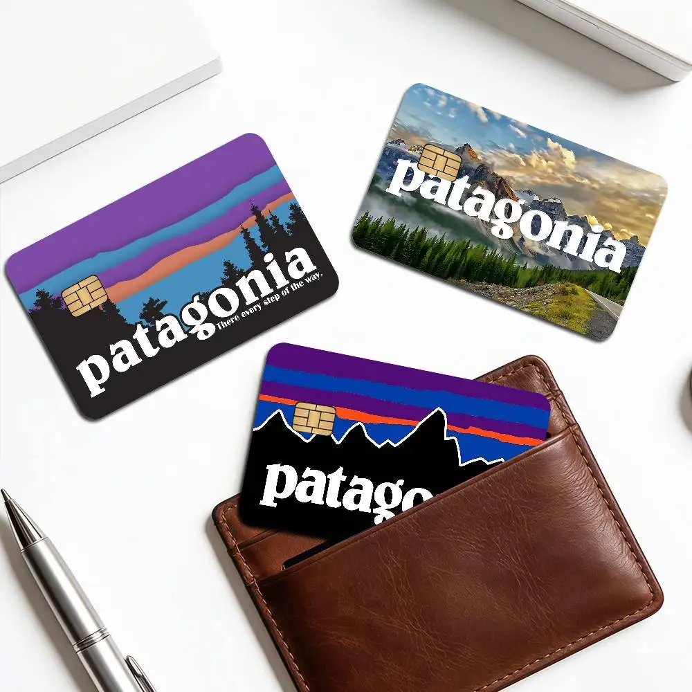 Pegatina de Lujo con el Logotipo de P-Patagonia para Tarjetas de Crédito/Débito, Decoración para Fiestas, Resistente al Agua, Pequeña Pegatina para Tarjetas con Chip
