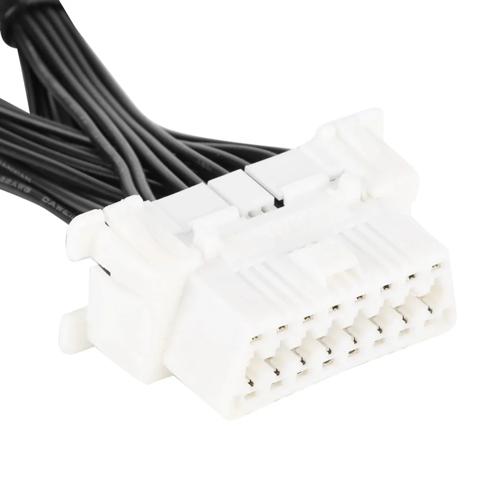Portable ABS OBD2 Splitter Cable 16 Pin 1 to 2 Splitter OBD2 Adapter Cable Plug And Play Diagnostic Connector Cable Auto Shop