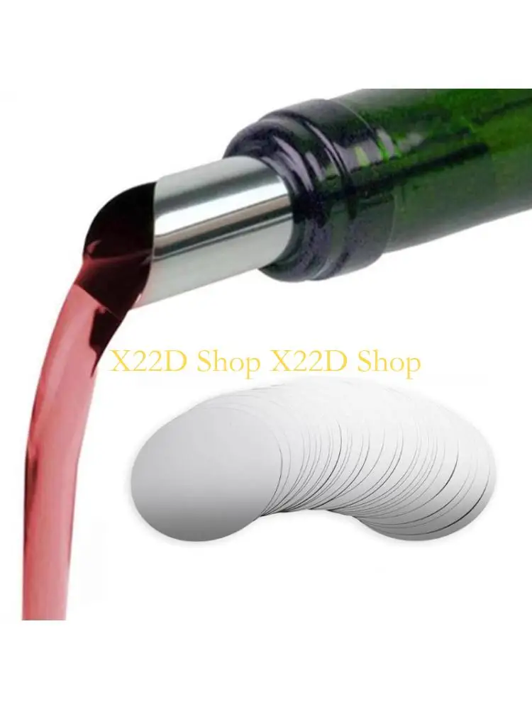 X22D 50X Wine Pourer Droping Stop Pour Spout Cards Leak Resistant Wine Pouring Aid Reusable Accessories Party Supplies