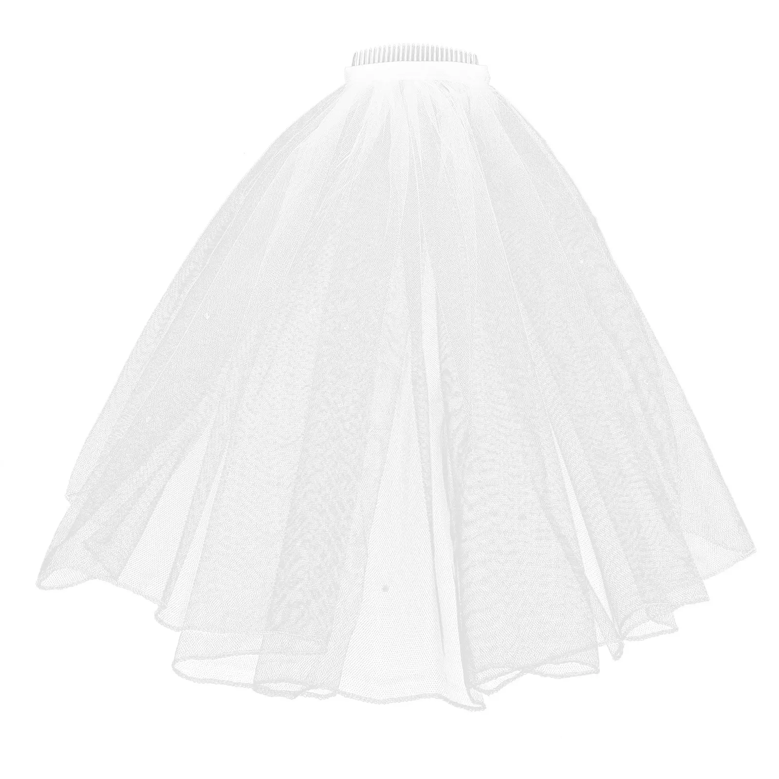 

Короткая сетчатая фата для невесты, элегантный головной убор, фата с гребнем, аксессуар для свадебного платья, фаты для невест