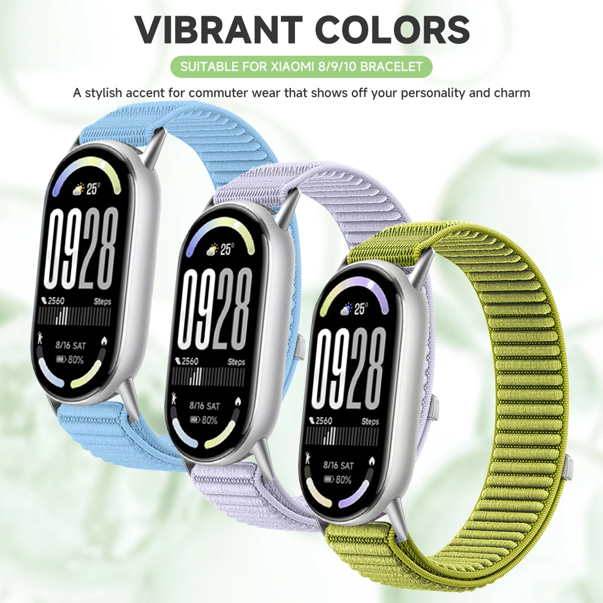 Nylon Strap for Xiaomi Mi Band 10 9 8 Smart Sports Bracelet Wristband Watchband for Mi Band 10 9 Replacement Band Accessories
