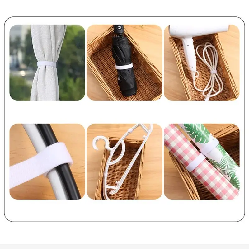 Adhesive Fastener Tape Data Cable Insertion Board Cable Storage Repeated Use Of Zip Ties Cable Tie 1.2cm*5m