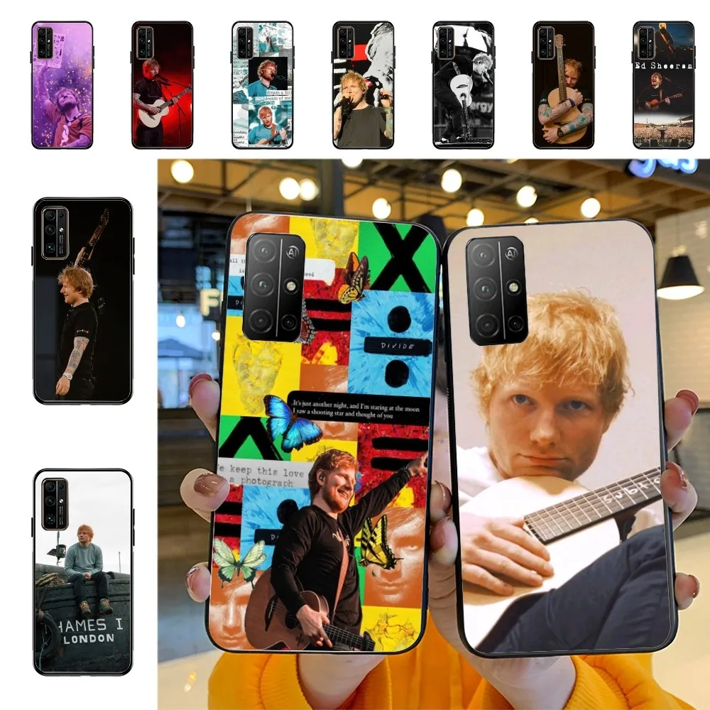 E-Ed Sheeran UK Singer Phone Case For Huawei Honor 10 lite 9 20 7A 9X 30 50 60 70 pro plus Soft Silicone Cover