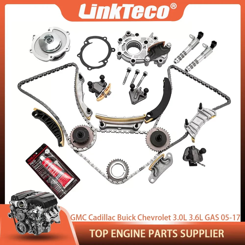 Kit de cadena de distribución, bomba de agua y aceite para GMC Canyon Acadia Cadillac ATS Buick Lacrosse Chevrolet Saturn Pontiac 3.0L 3.6L GAS 05-17