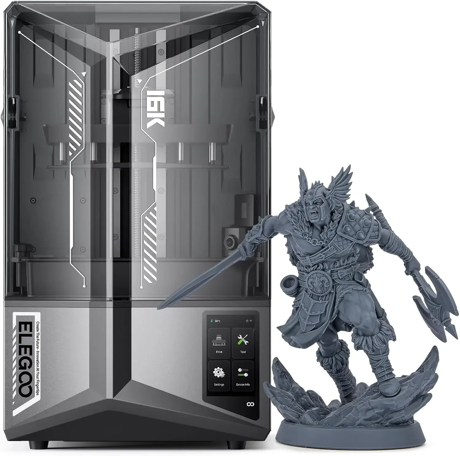 16K Saturn 4 Ultra Resin 3D Printer, Fast Printing up to 150mm/h | 10inch Ultra High Resolution, Automatic Leveling, Smart