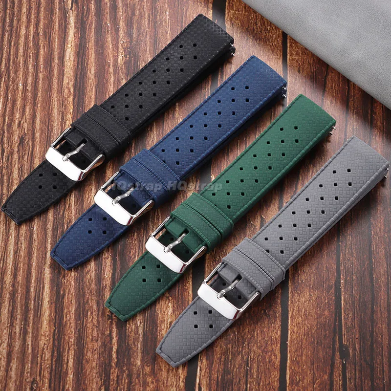 20 مللي متر 22 مللي متر الاستوائية حزام ساعة سيليكون لينة المطاط سوار ل أوريس ل أوميغا العالمي مقاوم للماء الرياضة حزام الساعات