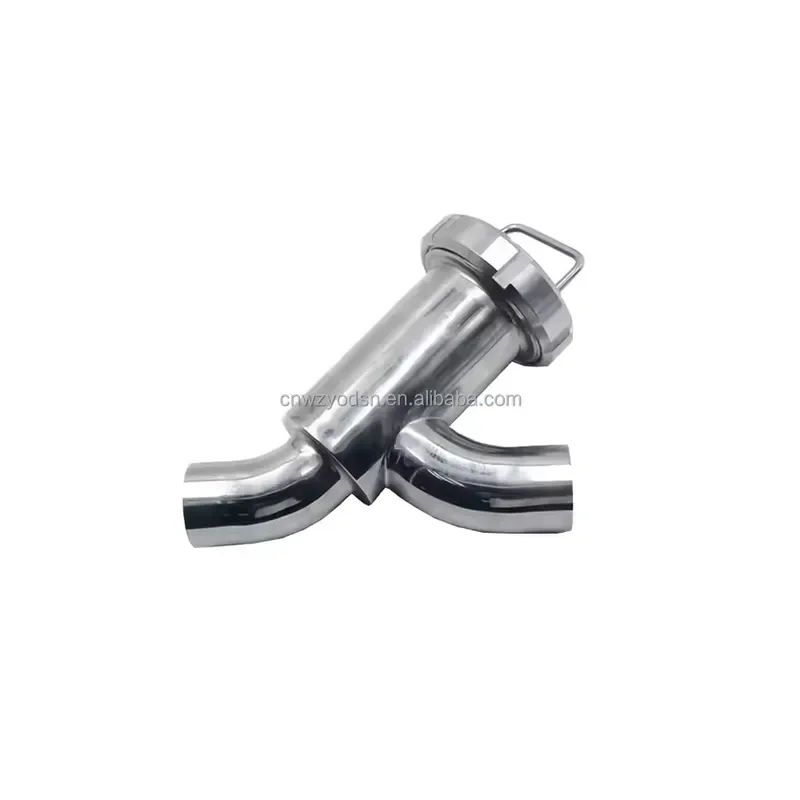 Sanitary 316L 304 Stainless Steel Y Type Strainer Filter Din Sms Sus 3A Hot Selling New Type for Water Connection Tri