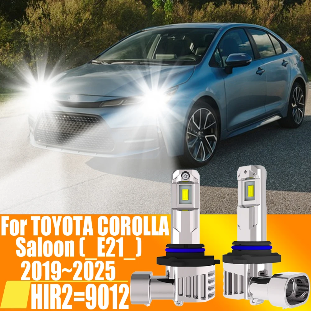 2pcs HIR2 Led Headlight Canbus 9012 Car Bulb High Power White Light Diode Lamp 12v 55w For TOYOTA COROLLA Saloon E21 2019~2025