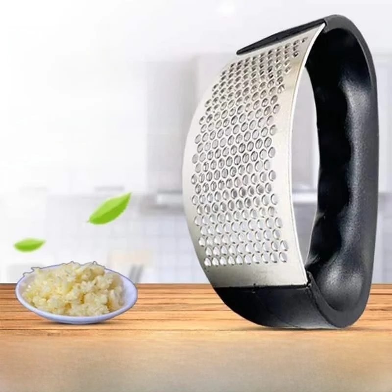 Manual 316 Stainless Steel Garlic Press Home Use Grinding Garlic Paste Squash Garlic Cloves Kitchen Tool for Cooking