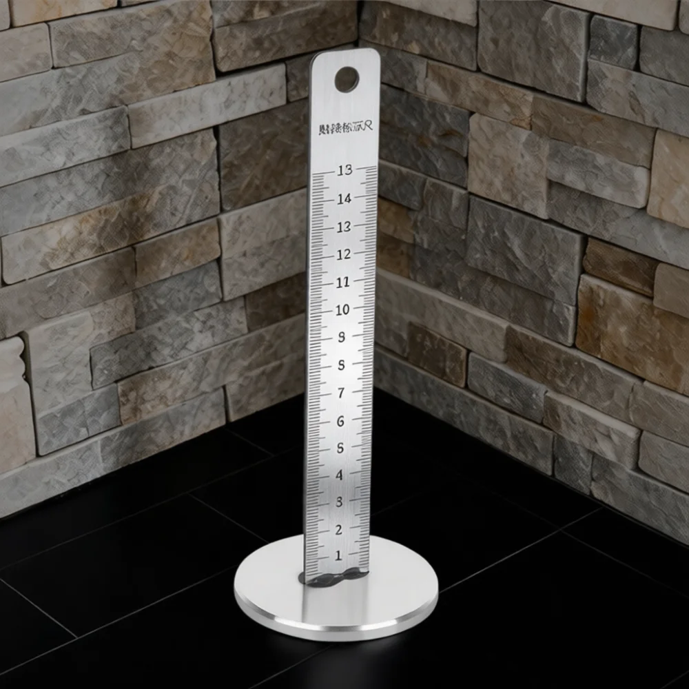 Professional Stainless Steel Tile Gauge Magnetic Leveling Ruler Accurate Measuring For Flooring Masonry Building Work