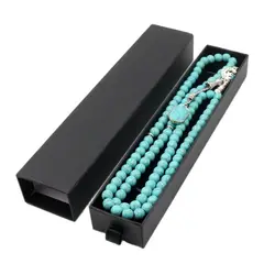 99Tasbih Turquoise Muslim Rosary Ramadan Eid gift Islamic accseeories prayer Beads Man's Misbaha 51 Bead Bracelet Packaging