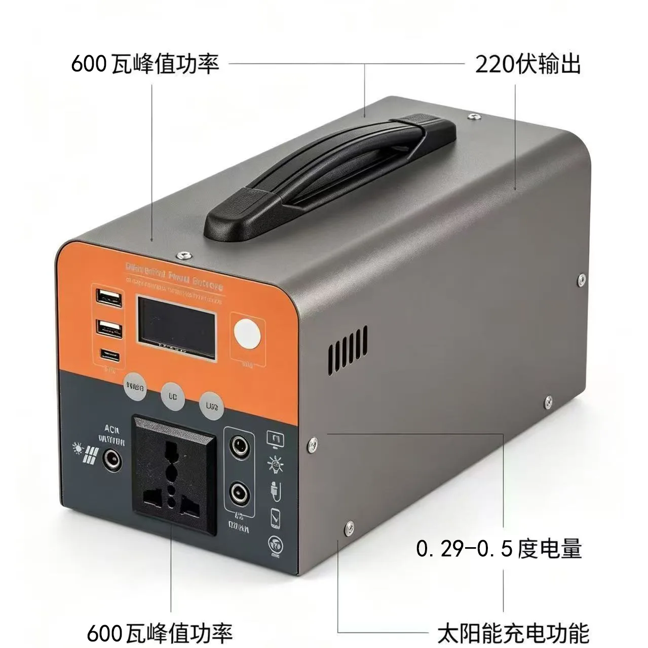 220V Large Capacity Portable Power Station Outdoor Backup Power for Camping Live Stream Stall Self-driving Home Emergency