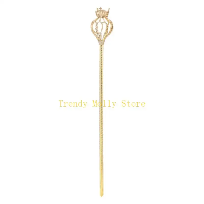 

N5KB Elegant Copper Fairies Wands Props for Role Playing Dance Performances Childrens Play Practical Construction